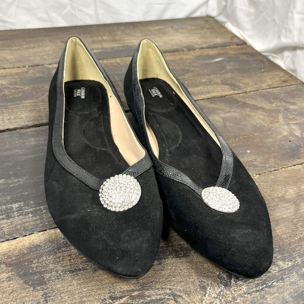 Avon SHOES Size 11 WOMENS Cushion Walk Suede w/ Jeweled Heels